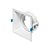 Plafon de embutir Square recuado quadrado AR111 16X16X7,9cm alumínio branco. - Imagem 1