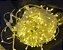 Pisca de Natal 300 Leds Branco Quente 8 Funções fio transparente conector macho e fêmea 30 Metros 127V. - Imagem 1