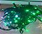 Pisca 100 LEDS Verde e fio verde Ø1,8mm com 20 Strobos brancos IP65 Externo 220V 10 metros. - Imagem 1