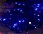 Pisca 100 LEDS Azul e fio verde Ø1,8mm com 20 Strobos brancos IP65 Externo 220V 10 metros. - Imagem 1