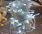 Pisca 100 LEDS Branco e fio Transparente Ø1,8mm com 20 Strobos brancos IP65 Externo 220V 10 metros. - Imagem 1