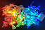 Cascata com 400 LEDs Colorido 8 funções tomada macho e fêmea 10 metros 127V. - Imagem 5