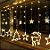 Cortina com 130 LEDs Branco fio de Fada figuras natalinas PVC 2,5 metros bivolt. - Imagem 1