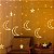 Cascata com 115 LEDs Branco Quente lua e estrela 2,5 metros bivolt. - Imagem 1