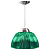 Luminária prismática pendente 12 polegadas luxo verde injetado. - Imagem 1