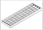 Luminária de sobrepor alto rendimento com aletas parabólicas duplas para 3 lâmpadas 18/20W 120cm. - Imagem 2