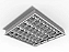 Luminária de embutir alto rendimento com aletas planas brancas para 4 lâmpadas 18/20W 120cm. - Imagem 1