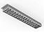 Luminária de embutir alto rendimento com aletas parabólicas duplas para 2 lâmpadas 36/40/45/65W 240cm (HO). - Imagem 1