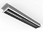 Luminária de embutir alto rendimento fechada com difusor transparente para 2 lâmpadas 18/20W 120cm. - Imagem 1