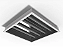 Luminária de embutir alto rendimento fechada com difusor transparente para 4 lâmpadas 9/10W 60cm. - Imagem 1