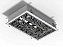 Luminária embutir alto rendimento 28.8cm X 44cm com aletas parabólicas duplas para 4 lâmpadas E27. - Imagem 1