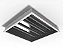 Luminária de embutir alto rendimento fechada com difusor transparente para 4 lâmpadas T5 28/54W 120cm. - Imagem 1