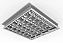 Luminária de embutir alto rendimento com aletas planas brancas para 4 lâmpadas T5 14/24W 60cm. - Imagem 1