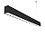 Luminaria pendente linear preto retangular led integrado 120cm 6500k bivolt. - Imagem 1