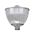 Luminária decorativa em acrílico prismática 22" com tampa cônica em alumínio e base fundida para poste 60,3mm E-27. - Imagem 3