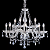 Lustre 12 Braços Cristal K9 Legítimo Clássico Maria Thereza Transparente E-14 Bivolt. - Imagem 1