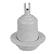 Soquete branco rosca longa com niple base de Borne E-27. - Imagem 1