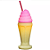 Luminária Milkshake Ø12x32cm Polietileno Amarelo e Rosa. - Imagem 1