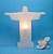 Luminária Cristo Redentor 53x52x10cm Polietileno Branco. - Imagem 2