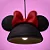 Pendente Orelhas Minnie 24x41x27cm Polietileno Preto e Vermelho. - Imagem 3