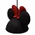 Pendente Orelhas Minnie 24x41x27cm Polietileno Preto e Vermelho. - Imagem 4