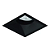 Spot de Embutir Nya Quadrado Mini Dicroica 5,7x5,7x7,7cm Alumínio Preto Fosco. - Imagem 1