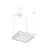 Luminária pendente LED Nichia integrado com efeito moldura de luz 4000K 36,7W Bivolt 32,8x32,8x3,6cm Alumínio Branco Fosco. - Imagem 1