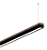 Luminária pendente linear com LED Nichia integrado 5000K 36,1W Bivolt 112,1x4x3,6cm Alumínio Preto Acetinado. - Imagem 1