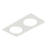 Máscara Embutir Retangular Face Plana 13,9x7,3cm Alumínio Branco Fosco. - Imagem 1