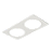 Máscara Embutir Retangular Face Plana 17,3x9cm Alumínio Branco Fosco. - Imagem 1