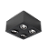 Spot de Sobrepor Sura Face Plana Quadrado AR70 12,3x25,1x25,1cm Alumínio Preto Fosco. - Imagem 1