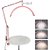 LUMINARIA DE MESA LED MEIA LUA SUSPENSA ARTICULADA ROSA - Imagem 1