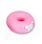 PORTA MICROPORE REDONDO ROSA COM BRANCO - Imagem 1