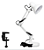 LUMINARIA BRANCA ARTICULAR COM BASE DE MESA E GARRA DESK LAMP - Imagem 1