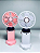VENTILADOR FAN LED DIGITAL DISPLAY - BRANCO E ROSA - Imagem 1