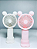 VENTILADOR MINI FAN GIVE SUMMER - BRANCO E ROSA - Imagem 1