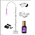 KIT LED SYSTEM LUMINARIA LED UV + ADESIVO MYSTIQUE LED + LED + PADS PRETO - BRANCO - Imagem 1