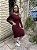 Vestido canelado gola careca midi - Imagem 2