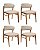 Kit 4 Cadeiras Charlotte (Amêndoa 553  / Debrum 549) - Imagem 1