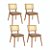 Kit 4 Cadeiras Telinha Lua (Amêndoa/Assento Couríssimo 551) - Imagem 1
