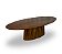 Mesa Geórgia Tampo Laminado Oval (Canela) - Imagem 1