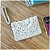 Carteira Clutch Concha Cru Com Botão de Imã e Alça Removível - Imagem 1
