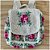 Mochila Granny Square em Crochê Modelo Boho Floral - Imagem 1