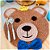 Sousplat Decorativo Infantil de Crochê Ursinho com Coroa - Imagem 5