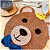 Sousplat Decorativo Infantil de Crochê Ursinho com Coroa - Imagem 4