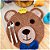 Sousplat Decorativo Infantil de Crochê Ursinho com Coroa - Imagem 1