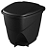 Lixeira Ecológica c/ Pedal (LP1*PR1) Preto ASTRA15 - Imagem 1