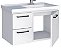 Kit toucador de banheiro, Aço, Branco 60cm Modelo ROMÃ - Cozimax - Imagem 3