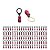 Terminal Olhal Pré-isolado Vermelho 0,5mm A 1,5mm M6 100 Pçs - Imagem 1