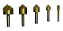 Kit 5 Broca Escariadora Cônica Ferro Madeira Metal 6 A 19mm - Imagem 3